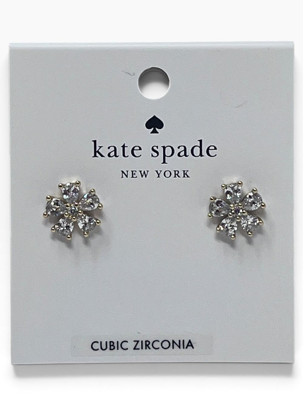Kate Spade You’re A Gem Sparkly CZ Flower Stud Earrings NWT